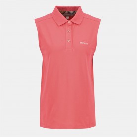 блуза,с,яка,дамски,топове,barbour,bowford,sleeveless,polo,shirt,pink,punch