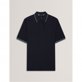 Блуза с яка Ted Baker Men's Jacquard Short-Sleeve Polo Shirt - Navy блуза,с,яка,облекла,на,разпродажба,мъжки,тениски,ted,baker,men's,jacquard,short,sleeve,polo,shirt,navy