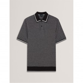 Ted Baker Ted Texture Polo Sn00 - Black облекла,на,разпродажба,мъжки,тениски,ted,baker,ted,texture,polo,sn00,black
