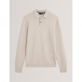 Ted Baker Ted T stitch polo Sn54 - Natural мъжки,тениски,ted,baker,ted,t,stitch,polo,sn54,natural