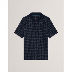облекла,на,разпродажба,мъжки,тениски,ted,baker,ted,ss,jacquard,polo,sn54,navy