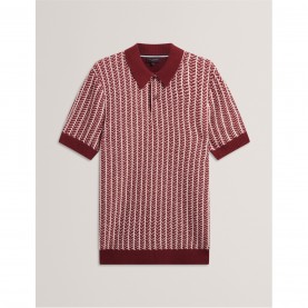 мъжки,тениски,ted,baker,ted,herringbone,polo,sn54,maroon