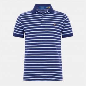 Блуза с яка Polo Ralph Lauren Men's Pima Stripe Short-Sleeve Polo Shirt - Refined Navy блуза,с,яка,облекла,на,разпродажба,мъжки,тениски,polo,ralph,lauren,men's,pima,stripe,short,sleeve,polo,shirt,refined,navy