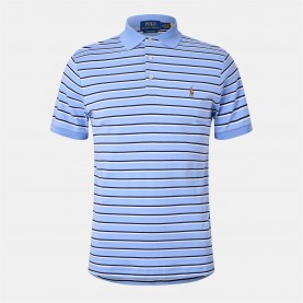 Блуза с яка Polo Ralph Lauren Men's Pima Stripe Short-Sleeve Polo Shirt - Blue Multi блуза,с,яка,облекла,на,разпродажба,мъжки,тениски,polo,ralph,lauren,men's,pima,stripe,short,sleeve,polo,shirt,blue,multi