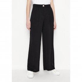 Armani Exchange Womens Straight Leg Trouser - Black armani,exchange,women,s,straight,leg,trouser,black