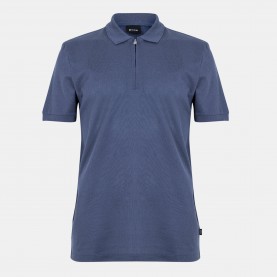 блуза,с,яка,мъжки,тениски,boss,mens,boss,black,paras,short,sleeve,modern,polo,shirt,open,blue,468