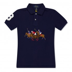 риза,с,къс,ръкав,детски,3/4,панталони,polo,ralph,lauren,kids',large,logo,short,sleeve,shirt,newport,navy