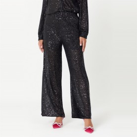 панталони,дамски,долнища,размер+,дамски,облекла,размер,be,you,sequin,trousers,black
