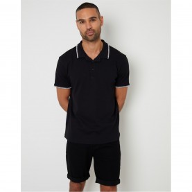 блуза,с,яка,облекла,на,разпродажба,threadbare,men's,arnwick,short,sleeve,polo,shirt,black