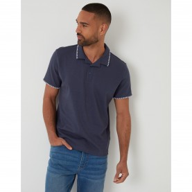 Блуза с яка Threadbare Mens Arnwick Short-Sleeve Polo Shirt - Denim Blue блуза,с,яка,threadbare,men,s,arnwick,short,sleeve,polo,shirt,denim,blue
