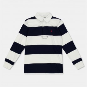 риза,с,дълъг,ръкав,детски,3/4,панталони,polo,ralph,lauren,kids',long,sleeve,stripe,rugby,shirt,newport,navy