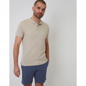 Блуза с яка Threadbare Mens Rocco Short-Sleeve Polo Shirt - Stone блуза,с,яка,threadbare,men,s,rocco,short,sleeve,polo,shirt,stone
