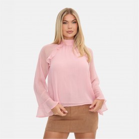 дамски,ризи,i,saw,it,first,long,sleeve,ruffle,blouse,blush