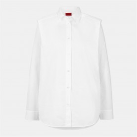 Hugo Women's Emilina Long-Sleeve Blouse - White дамски,ризи,hugo,women's,emilina,long,sleeve,blouse,white