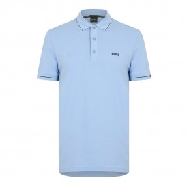 блуза,с,яка,облекла,на,разпродажба,мъжки,тениски,boss,men's,paule,short,sleeve,polo,shirt,open,blue