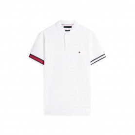Tommy Hilfiger Tommy Cuff LiqudPolo Sn62 - White мъжки,тениски,tommy,hilfiger,tommy,cuff,liqudpolo,sn62,white