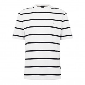 тениска,мъжки,тениски,boss,mens,boss,black,taut,minimalist,design,t,shirt,with,logo,detail,white,striped