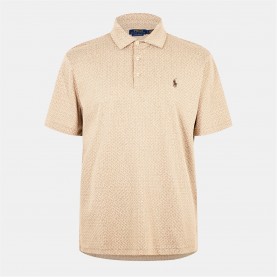 блуза,с,яка,мъжки,тениски,polo,ralph,lauren,men's,interlock,short,sleeve,polo,shirt,warm,brown