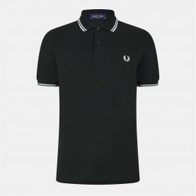 блуза,с,яка,мъжки,тениски,fred,perry,short,sleeve,twin,tipped,polo,shirt,black