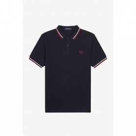 блуза,с,яка,мъжки,тениски,fred,perry,short,sleeve,twin,tipped,polo,shirt,navy,t55