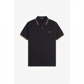 блуза,с,яка,мъжки,тениски,fred,perry,short,sleeve,twin,tipped,polo,shirt,black,shade,s77