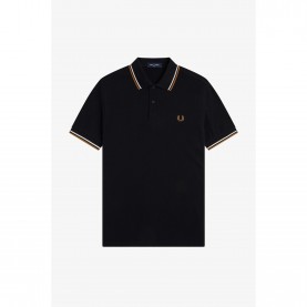 блуза,с,яка,мъжки,тениски,fred,perry,short,sleeve,twin,tipped,polo,shirt,black,p69