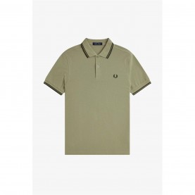 блуза,с,яка,мъжки,тениски,fred,perry,short,sleeve,twin,tipped,polo,shirt,olive,mint,y64