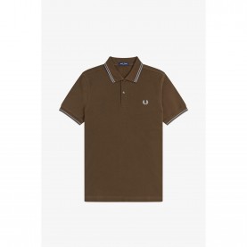 блуза,с,яка,мъжки,тениски,fred,perry,short,sleeve,twin,tipped,polo,shirt,brown,49a