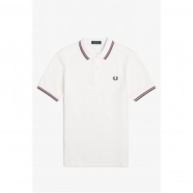 Блуза с яка Fred Perry Short Sleeve Twin Tipped Polo Shirt - White/Red T60 блуза,с,яка,мъжки,тениски,fred,perry,short,sleeve,twin,tipped,polo,shirt,white,red,t60
