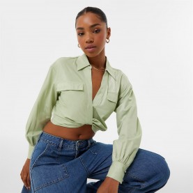 дамски,ризи,jack,wills,draped,cropped,blouse,jolly,green