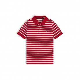 блуза,с,яка,детски,3/4,панталони,tommy,hilfiger,kids',short,sleeve,polo,shirt,red,stripe,0ew