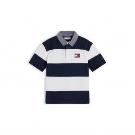 блуза,с,яка,tommy,hilfiger,kids,short,sleeve,polo,shirt,navy,stripe,c1g