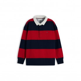 блуза,с,яка,tommy,hilfiger,kids,rugby,polo,shirt,red,stripe,xlg
