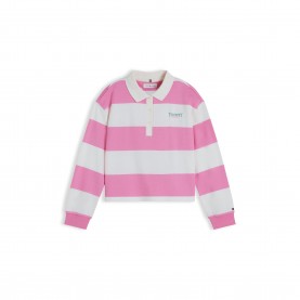 Блуза с яка Tommy Hilfiger Kids Rugby Polo Shirt - Pink Stripe TOU блуза,с,яка,tommy,hilfiger,kids,rugby,polo,shirt,pink,stripe,tou