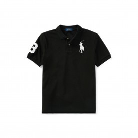 Блуза с яка Polo Ralph Lauren Kids Large Pony Short Sleeve Polo Shirt - Black/White блуза,с,яка,polo,ralph,lauren,kids,large,pony,short,sleeve,polo,shirt,black,white