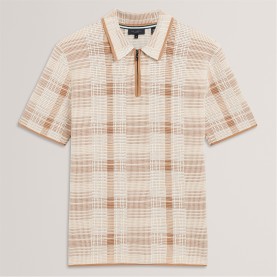 блуза,с,яка,облекла,на,разпродажба,мъжки,блузи,с,яка,ted,baker,men's,ss,check,short,sleeve,polo,shirt,taupe