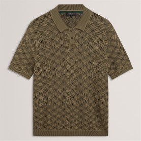 блуза,с,яка,облекла,на,разпродажба,мъжки,блузи,с,яка,ted,baker,men's,ss,geo,short,sleeve,polo,shirt,khaki