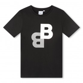 юношеска,тениска,детски,облекла,boss,logo,t,shirt,juniors,black,09b