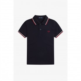 Блуза с яка Fred Perry Twin Tipped Polo Shirt - Navy/White T55 блуза,с,яка,детски,3/4,панталони,fred,perry,twin,tipped,polo,shirt,navy,white,t55