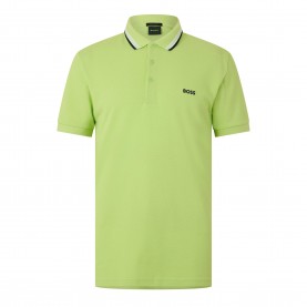 Блуза с яка Boss Mens BOSS GREEN Paddy Polo Shirt with Contrast Tipping - Lime Green 384 блуза,с,яка,мъжки,тениски,boss,mens,boss,green,paddy,polo,shirt,with,contrast,tipping,lime,green,384