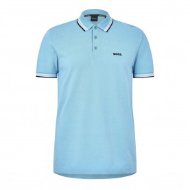 блуза,с,яка,мъжки,тениски,boss,mens,boss,green,paddy,polo,shirt,with,contrast,tipping,open,blue