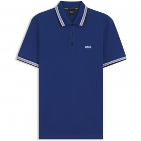 блуза,с,яка,мъжки,тениски,boss,mens,boss,green,paddy,polo,shirt,with,contrast,tipping,medium,blue