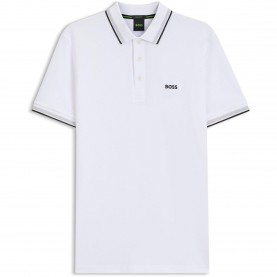 блуза,с,яка,мъжки,тениски,boss,mens,boss,green,paddy,polo,shirt,with,contrast,tipping,white