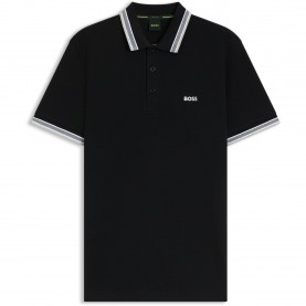 блуза,с,яка,мъжки,тениски,boss,mens,boss,green,paddy,polo,shirt,with,contrast,tipping,black