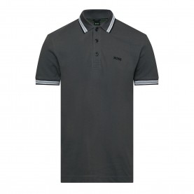 блуза,с,яка,мъжки,тениски,boss,mens,boss,green,paddy,polo,shirt,with,contrast,tipping,open,grey