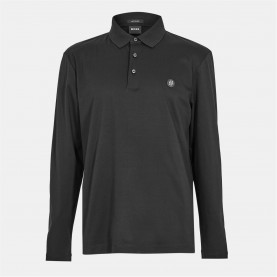 облекла,на,разпродажба,мъжки,тениски,boss,men's,hbb,paley,long,sleeve,polo,black,002