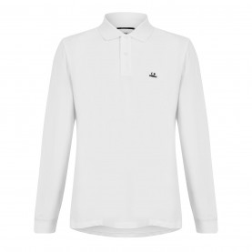 блуза,с,яка,облекла,на,разпродажба,мъжки,тениски,cp,company,men's,long,sleeve,polo,shirt,gauze,white,103