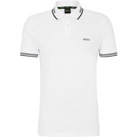 блуза,с,яка,мъжки,тениски,boss,mens,boss,green,paul,contrast,striped,trim,short,sleeve,polo,shirt,white,100