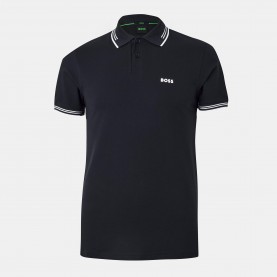 блуза,с,яка,мъжки,тениски,boss,mens,boss,green,paul,contrast,striped,trim,short,sleeve,polo,shirt,dark,blue