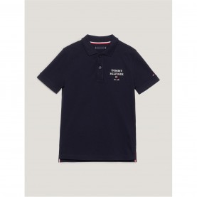 юношеска,блуза,с,яка,детски,облекла,tommy,hilfiger,logo,polo,short,sleeve,shirt,junior,desert,sky